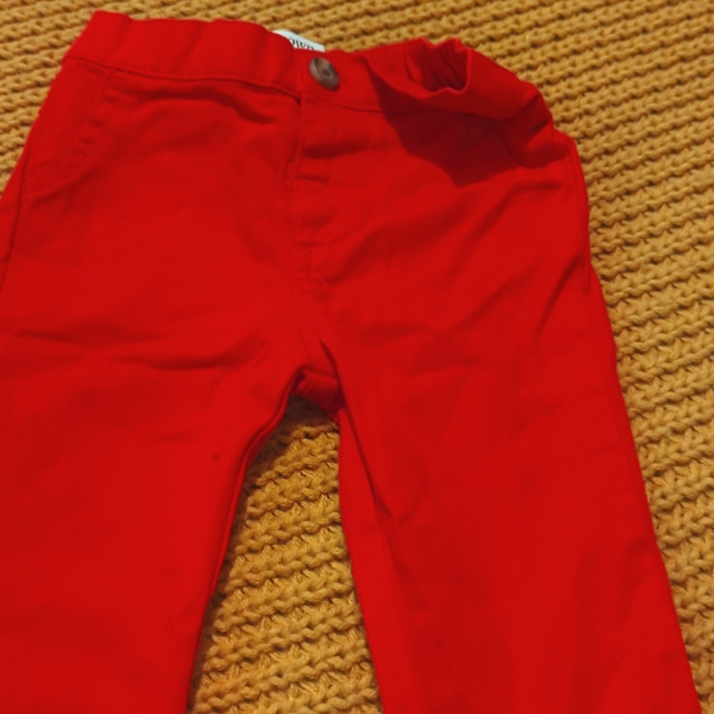 Baby Red casual pants 3-6 months